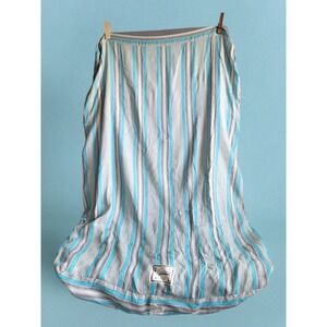 Vintage Old Stock Unused Mattress Ticking Fabric Striped Turquoise